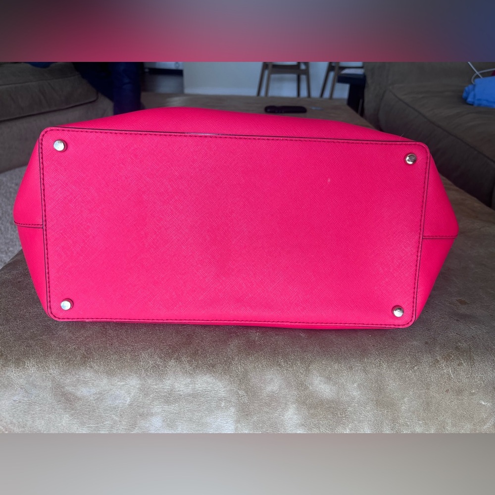 Kate Spade New York Saffiano Leather Shoulder Bag Tote In Hot Pink Color EUC - Picture 11 of 11